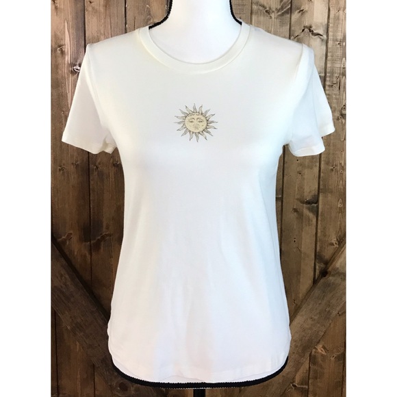 Social Scene Ivory Short Sleeve Tee Size XS - Picture 4 of 7